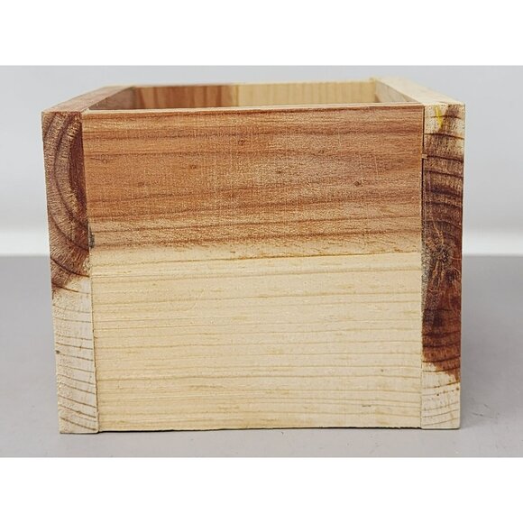 Handcrafted Rustic Mini Wooden Box Planter Holder/Crafts - Picture 3 of 12